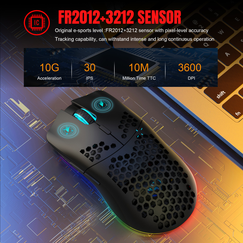 Wired+2.4G+Bluetooth 5.3 the third mock examination game mouse